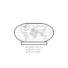 Planisphere Led Table Lamp in Laser Engraved Acrylic Crystal - Rihanna Viadurini