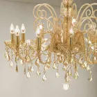 Artisan 12 Lights Chandelier in Venetian Glass and Metal - Florentine Viadurini