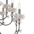 Classic 12 Lights Chandelier in Porcelain and Luxury Blown Glass - Eteria Viadurini