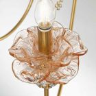 Classic 12 Lights Chandelier in Glass, Crystal and Luxury Metal - Flanders Viadurini