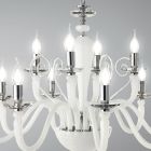 Classic 12 Lights Chandelier in Handmade Glass and Crystal - Mariangela Viadurini