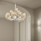 12 Lights Chandelier in Venice Glass and Metal Made in Italy - Graham Viadurini