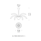 Chandelier 21 Lights in Handcrafted Venice Glass and Metal - Jason Viadurini