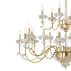 Classic 24 Lights Chandelier in Porcelain and Luxury Blown Glass - Eteria Viadurini