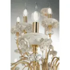Classic 24 Lights Chandelier in Porcelain and Luxury Blown Glass - Eteria Viadurini