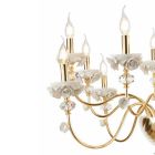 Classic 24 Lights Chandelier in Porcelain and Luxury Blown Glass - Eteria Viadurini
