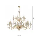 Classic 24 Lights Chandelier in Porcelain and Luxury Blown Glass - Eteria Viadurini