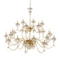 Classic 24 Lights Chandelier in Porcelain and Luxury Blown Glass - Eteria