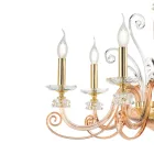 24 Lights Chandelier in Blown Glass and Classic Luxury Crystal - Cassea Viadurini