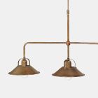 3 Lights Chandelier in Brass Vintage Design Made in Italy - Cascina by Il Fanale Viadurini