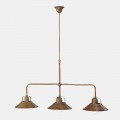 3 Lights Brass Chandelier Vintage Style Made in Italy - Cascina by Il Fanale