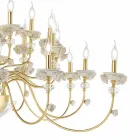 Classic 30 Lights Chandelier in Porcelain and Luxury Blown Glass - Eteria Viadurini