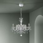 5 Lights Chandelier in Venetian Glass and Metal Classic - Florentine Style Viadurini
