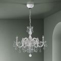 5 Lights Chandelier in Venetian Glass and Metal Classic - Florentine Style