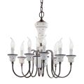 Chandelier 8 Lights Artisan Hand Painted Ceramic and Brass - Sanremo