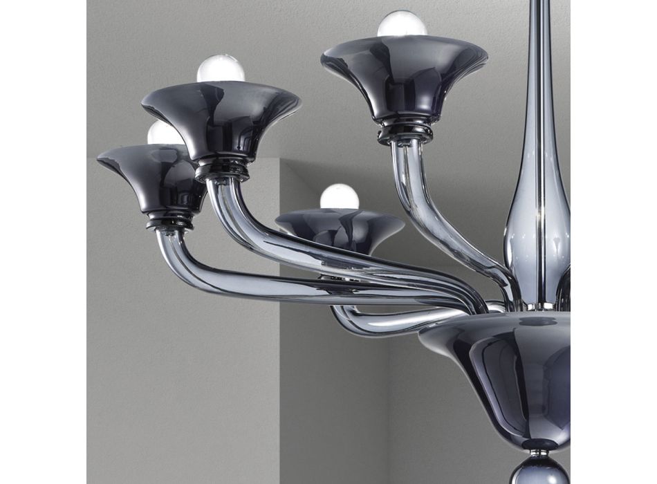 Venetian Glass Chandelier 8 Lights Made in Italy - Ismail Viadurini