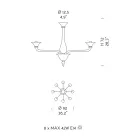 Venetian Glass Chandelier 8 Lights Made in Italy - Ismail Viadurini