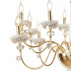 Classic 8 Lights Chandelier in Porcelain and Luxury Blown Glass - Eteria Viadurini