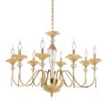 Classic 8 Lights Chandelier in Glass, Crystal and Luxury Metal - Flanders