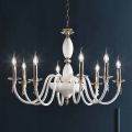 Classic 8 Lights Chandelier in Blown Glass and Hand Details - Phaedra