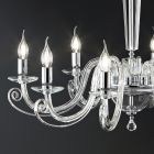 Classic 8 Lights Chandelier Italian Handcrafted Glass and Crystal - Malaysia Viadurini