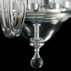 Chandelier 8 glass desgin lights with Ivy crystal decorations Viadurini