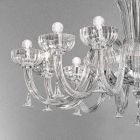 12 Light Handmade Venetian Glass Chandelier, Made in Italy - Regina Viadurini