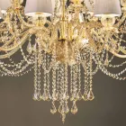 Chandelier with 16 Lights Handmade in Venice Glass, Made in Italy - Milagros Viadurini