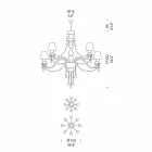 Chandelier with 16 Lights Handmade in Venice Glass, Made in Italy - Milagros Viadurini