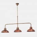Vintage Style 3 Light Copper and Brass Chandelier - Contrada by Il Fanale
