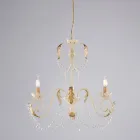 5-light chandelier in metal and crystal for dramatic lighting – Perla Viadurini