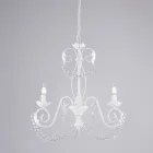 5-light chandelier in metal and crystal for dramatic lighting – Perla Viadurini