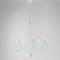 Metal and glass chandelier for a balanced and diffused light – Laguna
