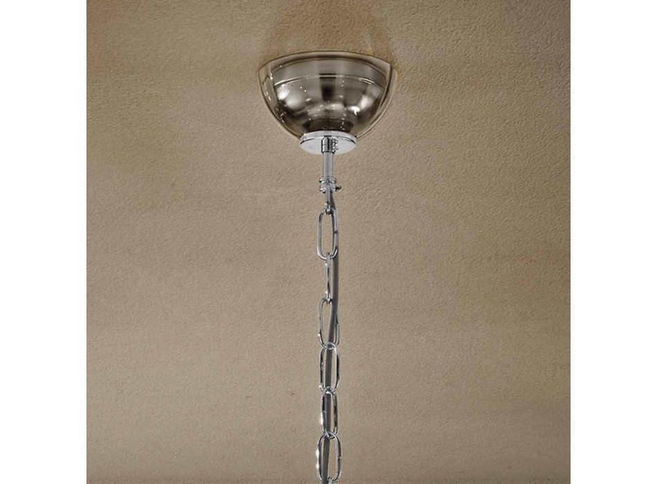 Artisan 6-Light Chandelier in Smoked Venetian Glass Made in Italy - Agustina