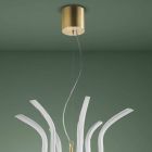 6 Light Venetian Glass Chandelier Handmade in Italy - Antonietta Viadurini