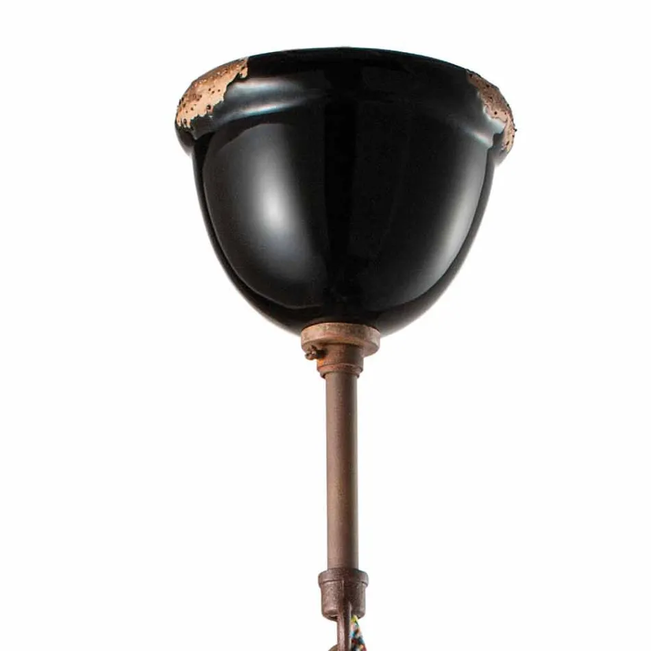 Chandelier bell vintage ceramic and metal Angela Ferroluce Viadurini