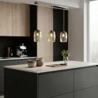 Two or Three-Light Hand-Blown Glass Chandelier Made in Italy - Sibilla Viadurini