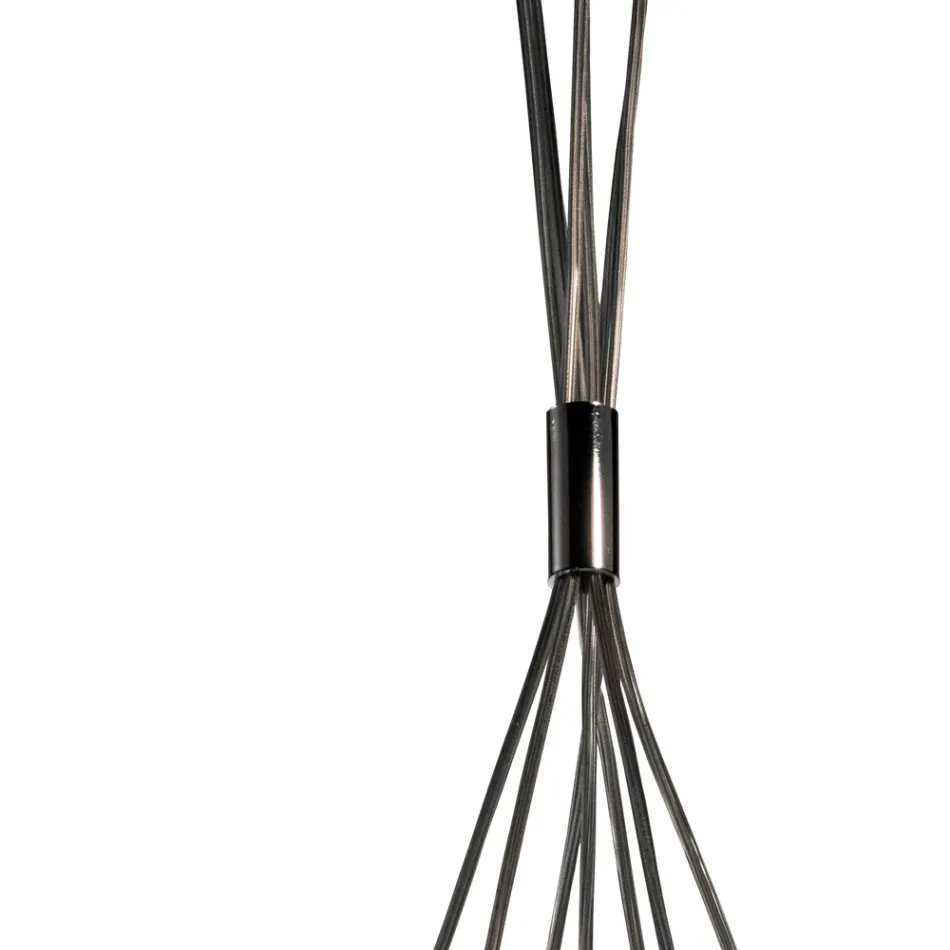 Althea Seven-Light Chandelier in Polished or Satin Glass Made in Italy Viadurini