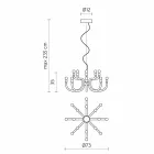 Suspension Chandelier with 16 or 32 Lights in White or Black Aluminum - Alviso Viadurini