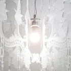 Satin White Plexiglass Pendant Light Made in Italy - Luca Viadurini