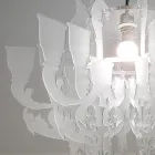 Satin White Plexiglass Pendant Lamp Made in Italy - Gea Viadurini