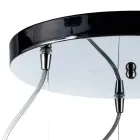 Three-Light Chandelier with Circular Bar in Blown Glass Made in Italy - Soffio Viadurini