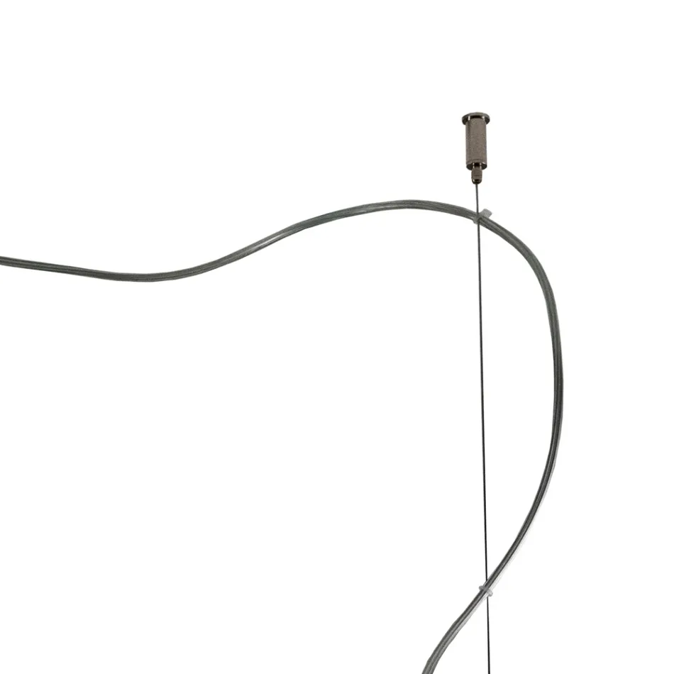 Large Off-Centered Three-Light Chandelier in Blown Glass Made in Italy - Elisia Viadurini