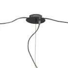Large Off-Centered Three-Light Chandelier in Blown Glass Made in Italy - Elisia Viadurini