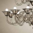 Artisan Chandelier with 18 Lights in Venice Glass, Made in Italy - Margherita Viadurini