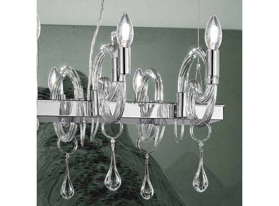 Artisan 6 Lights Chandelier in Venice Glass Made in Italy - Bernadette