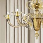 Artisan 6 Light Venetian Glass Chandelier Made in Italy - Agustina Viadurini