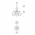 Handcrafted 18 Lights Chandelier in Venice Glass, Made in Italy - Regina Viadurini