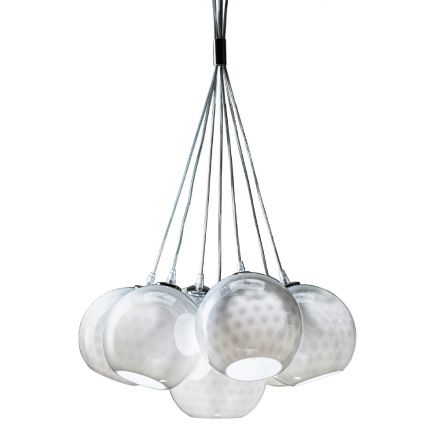 Handcrafted Chandelier in Venice Glass and Metal - Bolle Balloton Viadurini