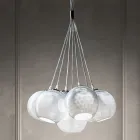 Handcrafted Chandelier in Venice Glass and Metal - Bolle Balloton Viadurini